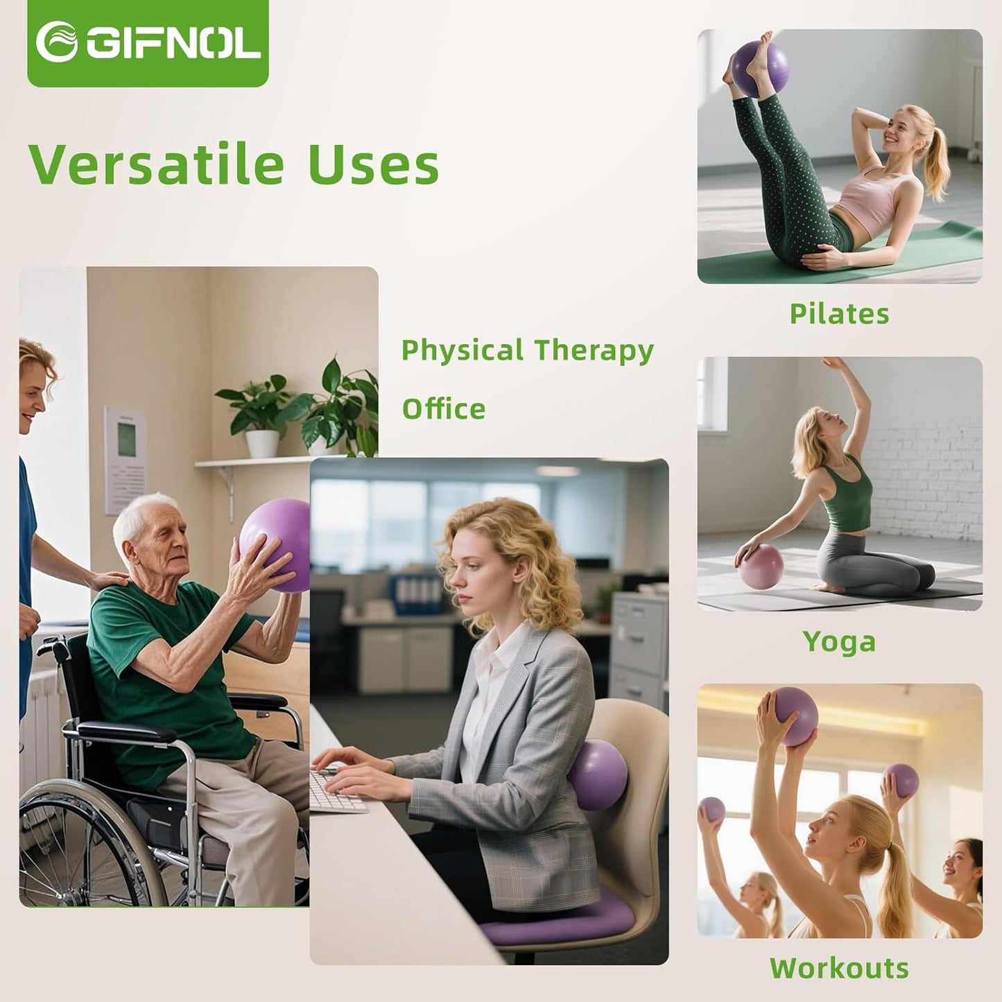 Pilates Ring and Ball Set with Resistance Bands - Pilates Equipment for Home Workout - 14'' & 12'' Pilates Rings, 2 Pilates Balls, 5 Resistance Bands for Toning Arms, Thighs/Legs & Core