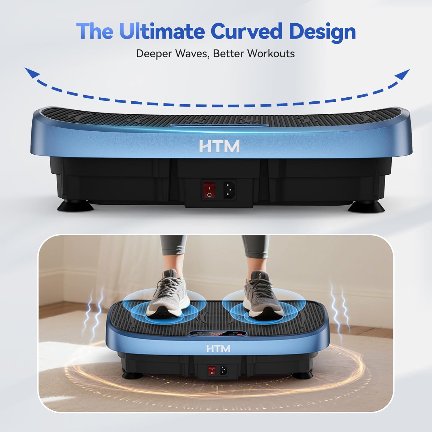 Vibration Plate Exercise Machine - 330Lbs Weight Capacity, 120 Speed Levels, 5 Program Modes - Full Body Workout for Home Fitness, Toning & Wellness, LED Display, Low Noise Motor